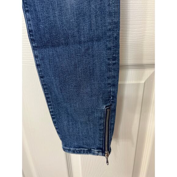 3x1 NYC Women Designer Denim Skinny Leg Blue Jeans Ankle Zip Edgy Grunge Punk - Picture 5 of 9